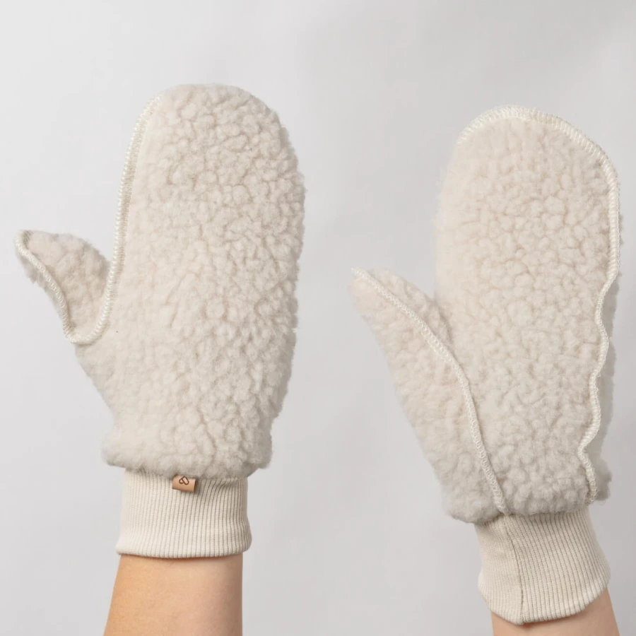 Rękawiczki dla dorosłych wełniane Nevada - beige / Zaffiro