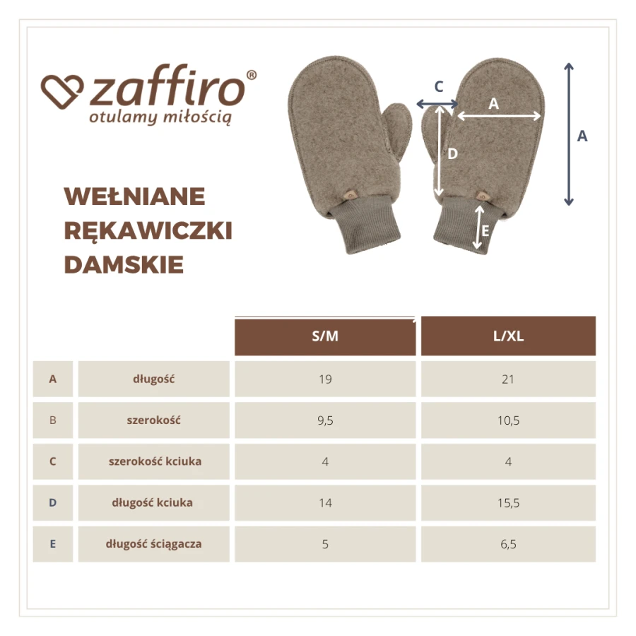 Rękawiczki dla dorosłych wełniane Nevada - anthracite / Zaffiro
