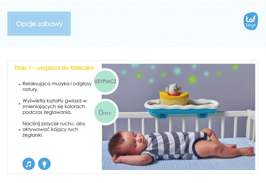 Łódka muzyczna projektor / Taf Toys