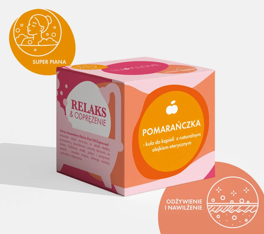 Pomarańczka - kula do kąpieli z naturalnym olejkiem eterycznym / Lullalove
