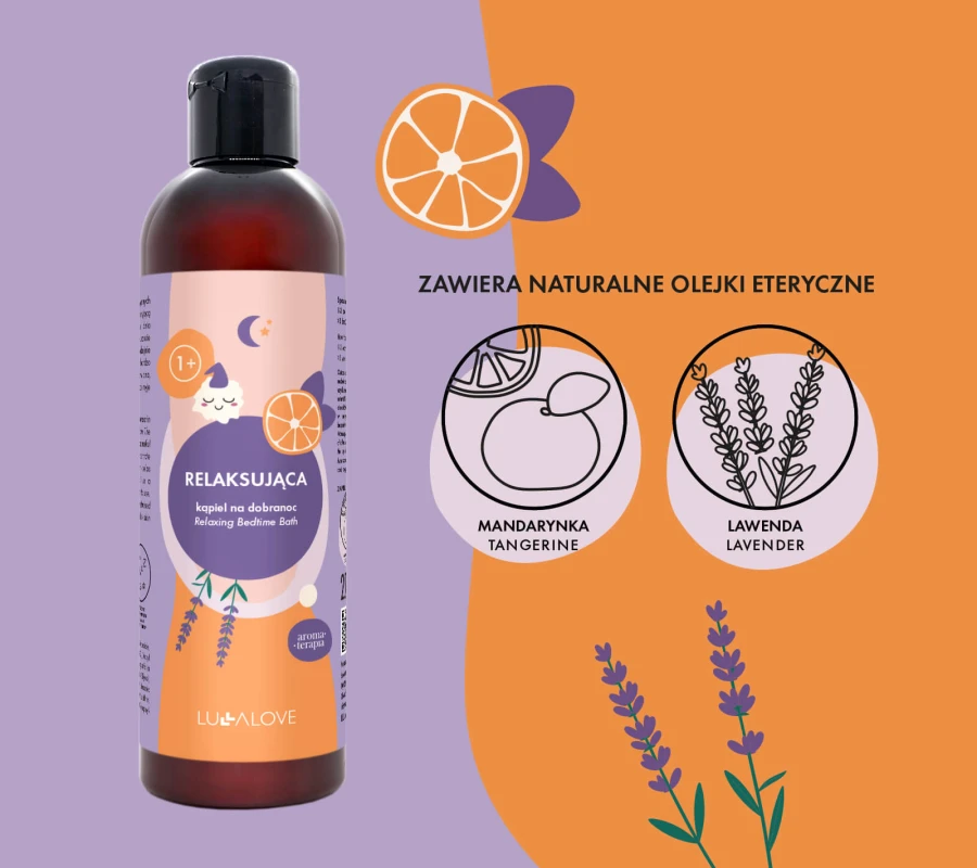 Mocno relaksująca kąpiel na dobranoc - koncentrat do kąpieli, 250 ml / Lullalove
