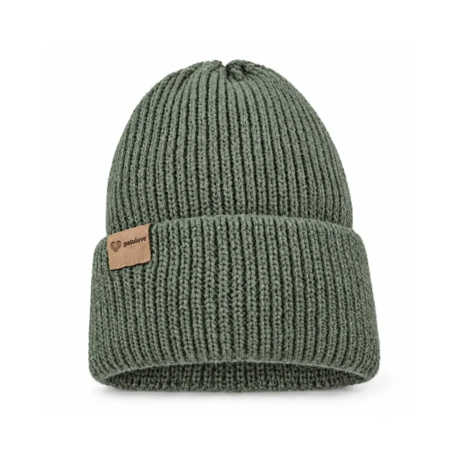 Czapka zimowa merino WINTER KHAKI / Patulove