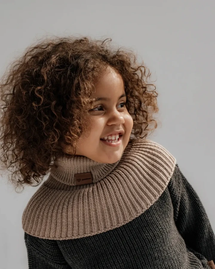 Komin z golfem merino WINTER LATTE / Patulove