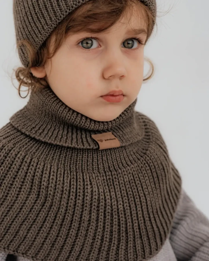 Komin z golfem merino WINTER COCOA / Patulove