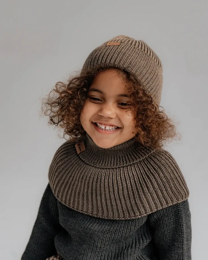 Komin z golfem merino WINTER COCOA / Patulove