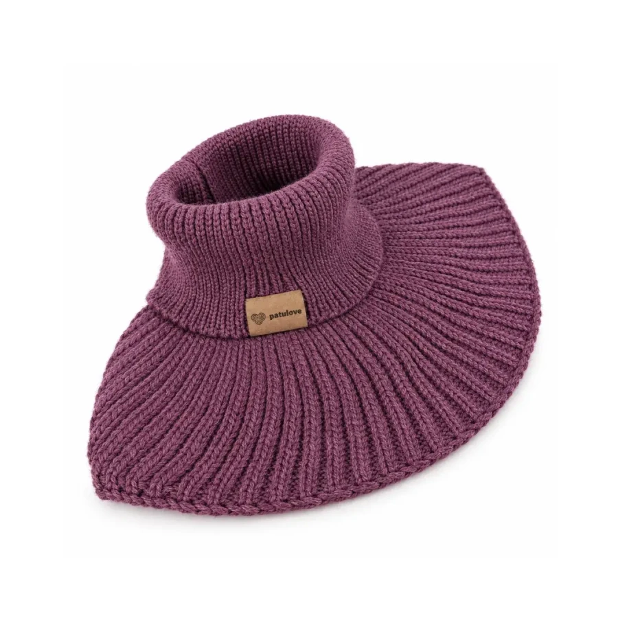 Komin z golfem merino WINTER BERRY / Patulove