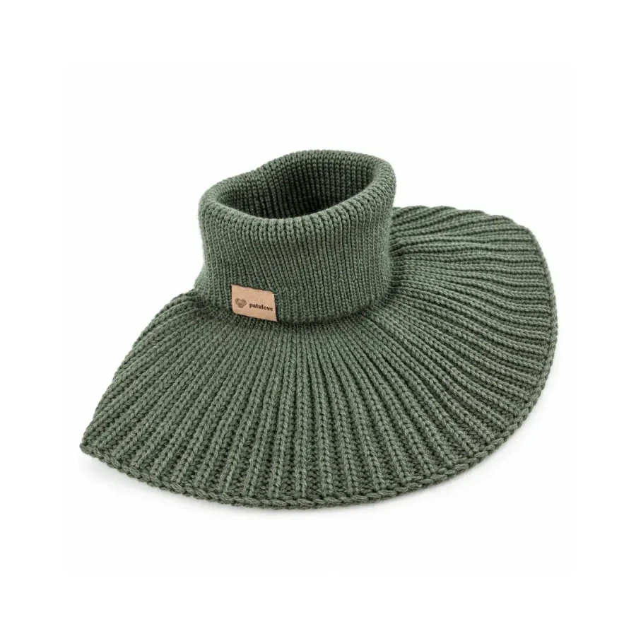 Komin z golfem merino WINTER KHAKI / Patulove