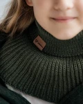 Komin z golfem merino WINTER KHAKI / Patulove