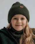 Komin z golfem merino WINTER KHAKI / Patulove
