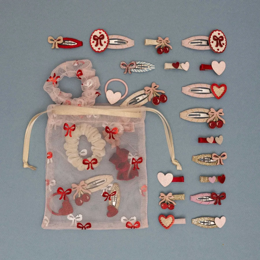 Zestaw spinek FANCY CHERRIES / Mimi & Lula