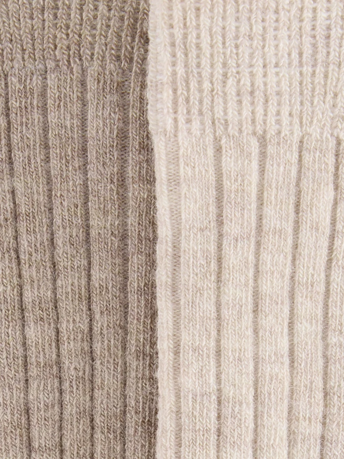 Wełniane skarpetki, 2 pary - Camel Melange / HUTTEliHUT