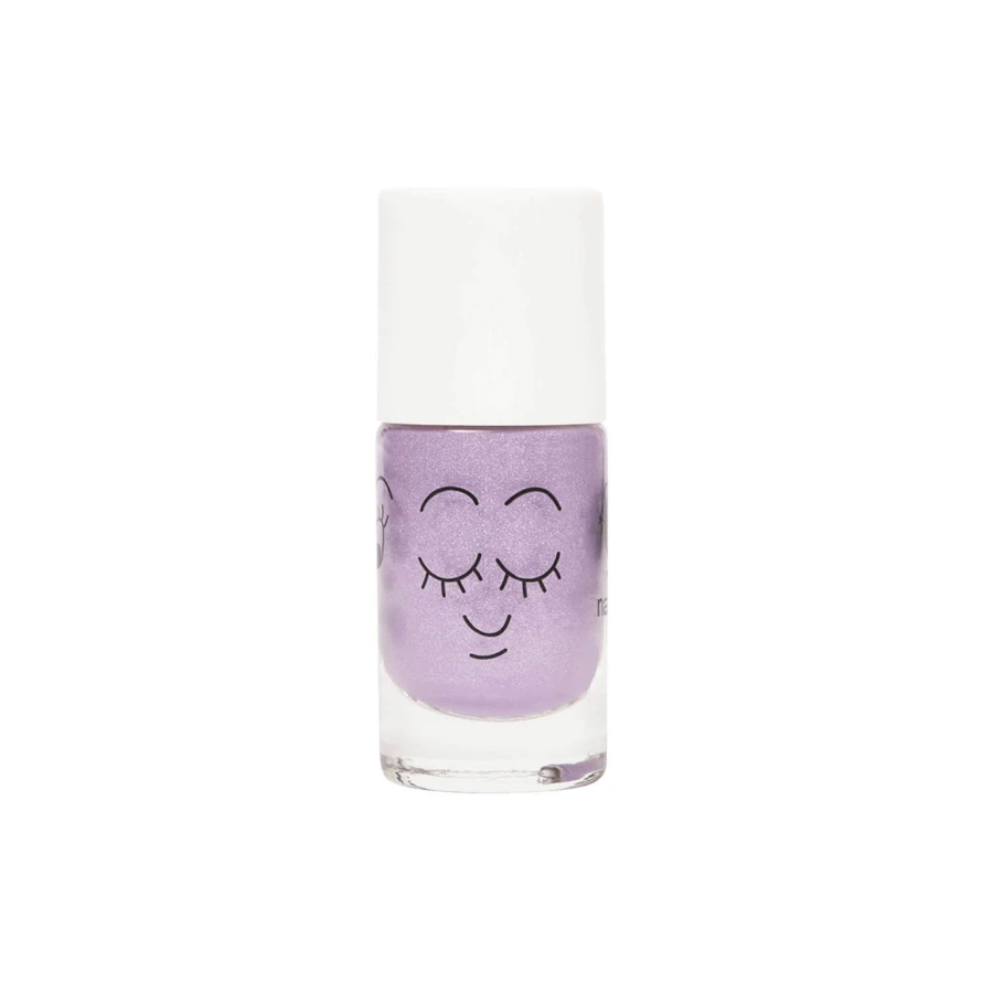 Lakier do paznokci dla dzieci zmywalny wodą, 8ml - Piglou, Liliowy z Brokatem / Nailmatic
