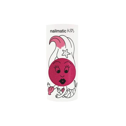 Lakier do paznokci dla dzieci zmywalny wodą, 8ml - Sisi, Różowy z Brokatem / Nailmatic