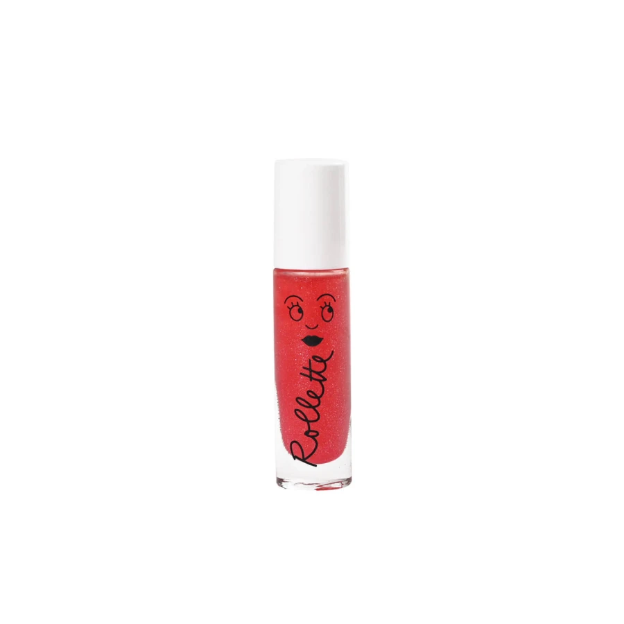 Zestaw lakier do paznokci + błyszczyk do ust dla dzieci, 8 ml + 6,5 ml - Cookie i Rollette Truskawka / Nailmatic