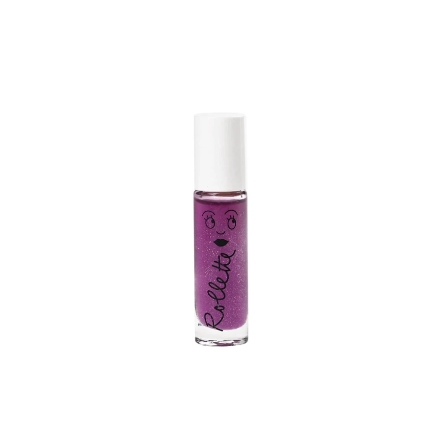Zestaw lakier do paznokci + błyszczyk do ust dla dzieci, 8 ml + 6,5 ml - Elliot i Rollette Jeżyna / Nailmatic