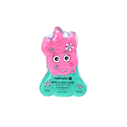 Kula do kąpieli dla dzieci dwukolorowa Jednorożec Różowo-Turkusowa, 120g / Nailmatic