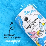 Musująca sól do kąpieli barwiąca wodę dla dzieci Splash, 250 g - Niebieska / Nailmatic