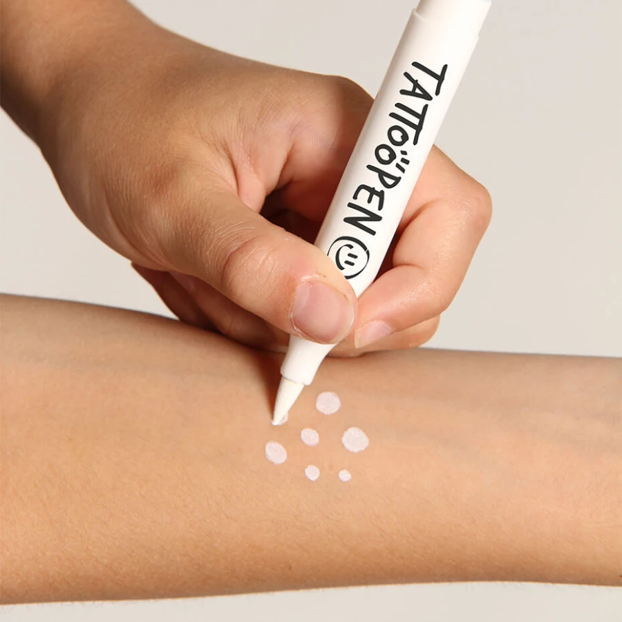 Zmywalny marker do ciała i twarzy dla dzieci Tattoopen 2,5 g - Biały / Nailmatic