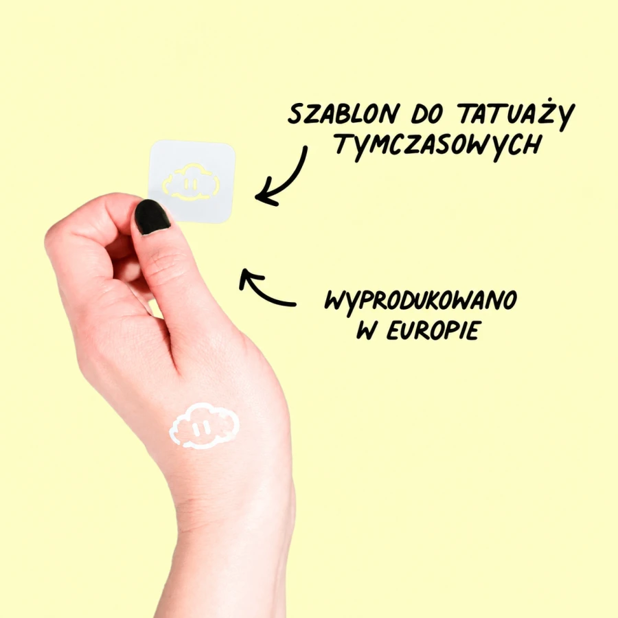 Zmywalne markery do ciała dla dzieci z szablonami do tatuaży - Żółty i Niebieski / Nailmatic