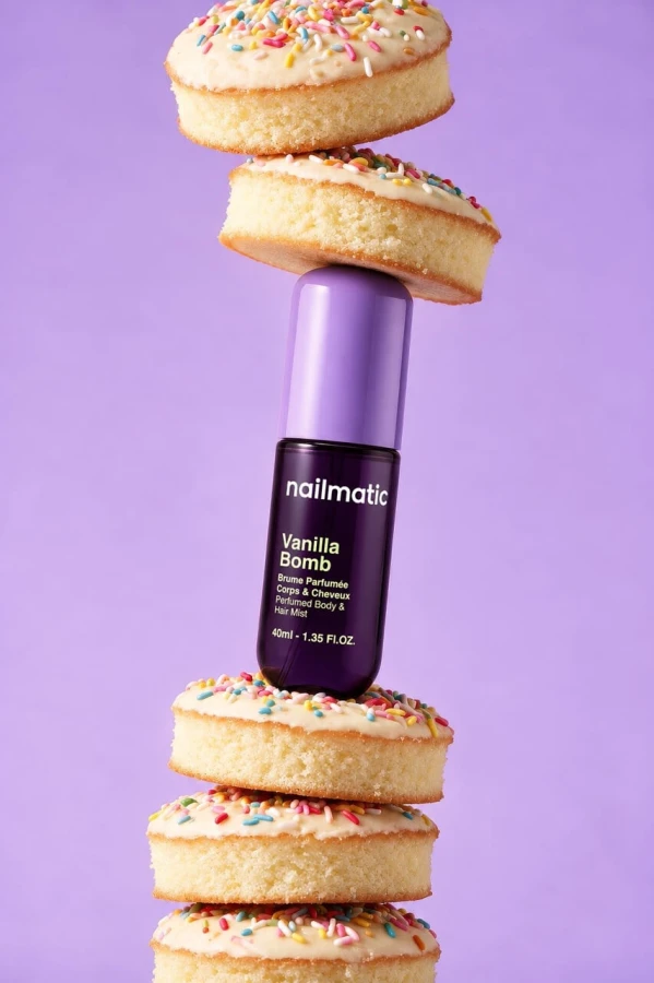 Perfumowana mgiełka do ciała i włosów dla dzieci - Vanilla Bomb, Wanilia i Karmel, 40ml / Nailmatic