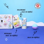 Zestaw Prezentowy do Kąpieli dla Dzieci Bubble Bath Box, Blue & Purple - Sole i Kula do Kąpieli / Nailmatic