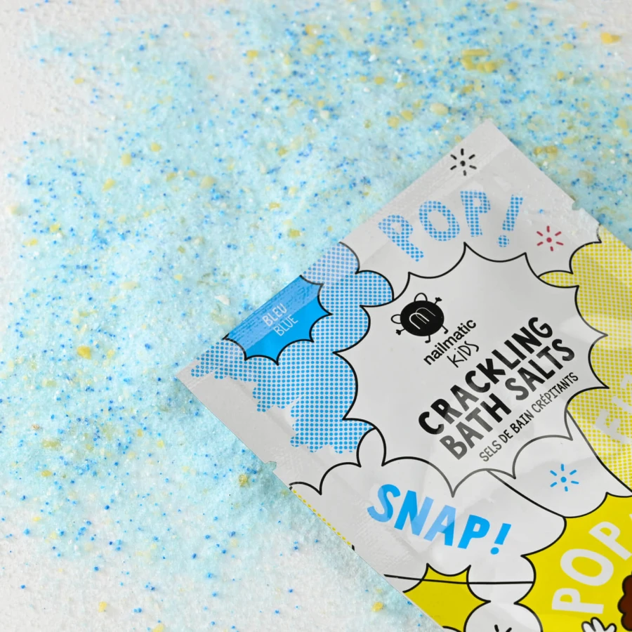 Strzelająca Sól do Kąpieli dla Dzieci, 60 g - Niebieska / Nailmatic