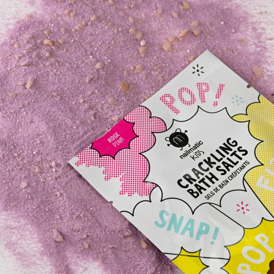 Strzelająca Sól do Kąpieli dla Dzieci, 60 g - Różowa / Nailmatic