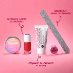 Zestaw do Manicure Glitter Nail Gang, Czerwony Lakier i Różowy Brokat / Nailmatic