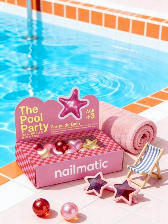 Perełki do Kąpieli dla Dzieci The Pool Party - Serduszka i Gwiazdki, 15 szt. / Nailmatic