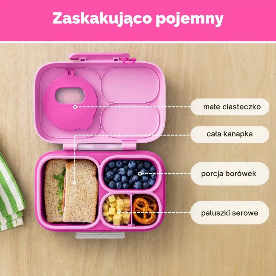 OMIEBOX LITE lunch box z wkładem chłodzącym, Rosy Pink / OMIE