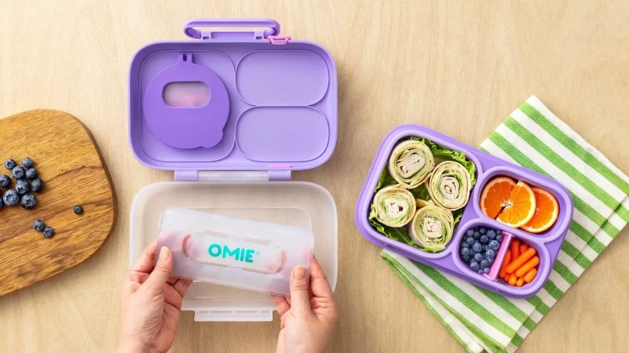 OMIEBOX LITE lunch box z wkładem chłodzącym, Lilac Puff / OMIE