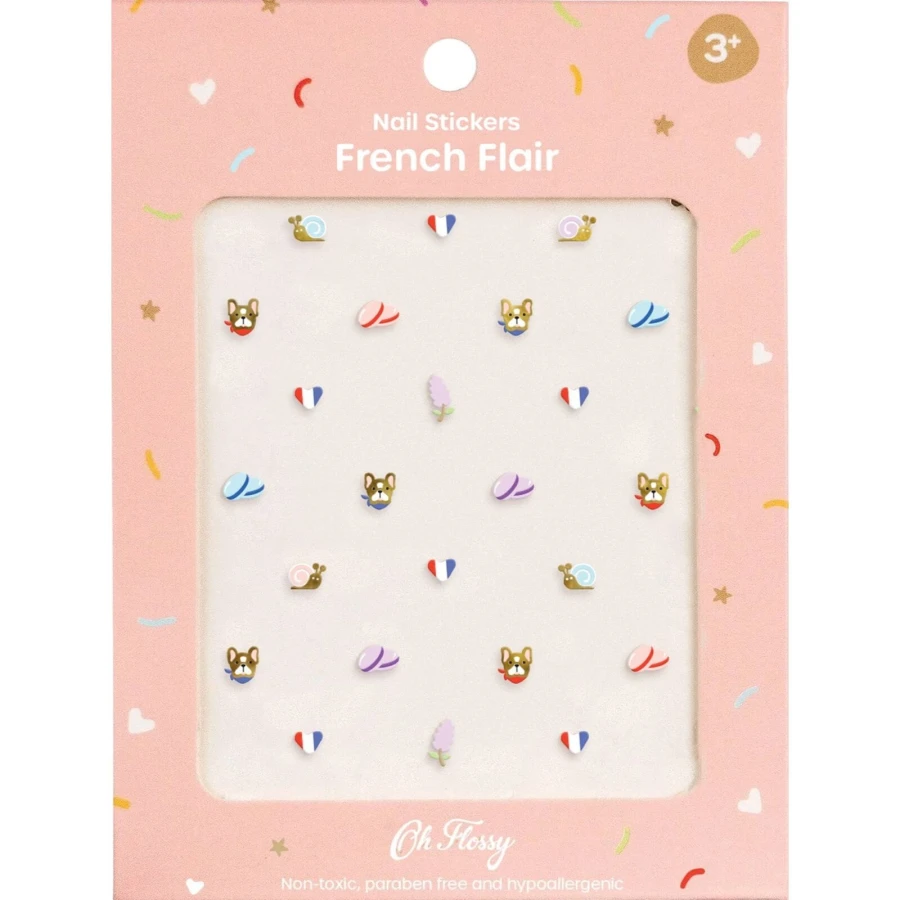 Naklejki na paznokcie dla dzieci - FRENCH FLAIR, hipoalergiczne / Oh Flossy