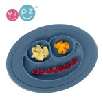 Silikonowy talerzyk z podkładką mały 2w1 Mini Mat granatowy / EZPZ