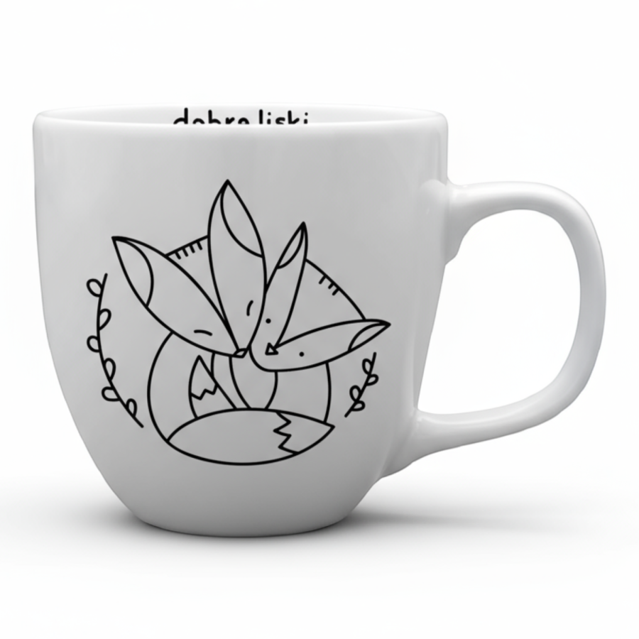 Porcelanowy kubek DOBRE LISKI 300ml / FOR.REST