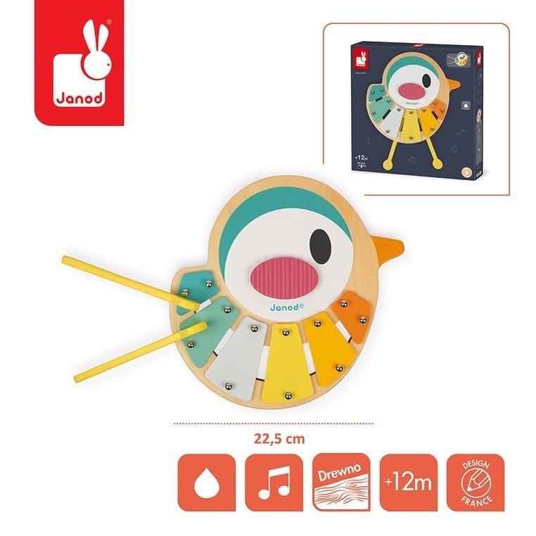 Drewniane cymbałki Ptaszek Pure / Janod