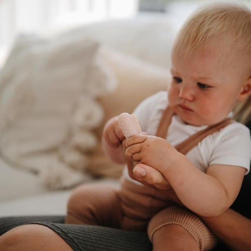 2 pierwsze szczoteczki na palec Blush & Sand/ Mushie