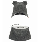 Wełniany zestaw zimowy - popiel / benni