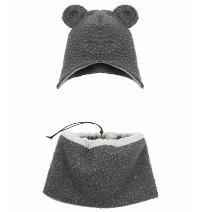 Wełniany zestaw zimowy - popiel, roz. S / benni