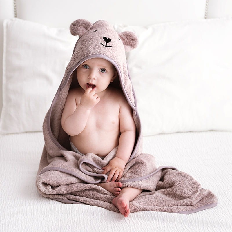 Ręcznik bambusowy z kapturkiem 85x85cm – latte / Bolo