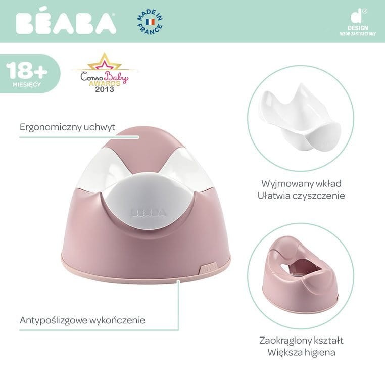 Nocnik z wyjmowanym wkładem Old Pink / Beaba