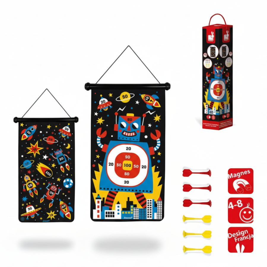 Magnetyczna gra w rzutki Roboty / Janod