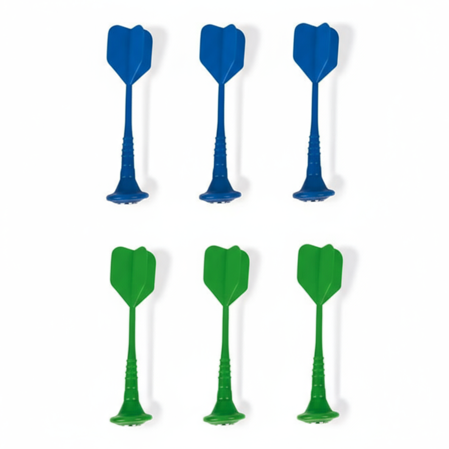 Zestaw rzutek magnetycznych 6 sztuk - zielone i niebieskie / janod