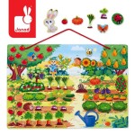 Układanka drewniana magnetyczna z 70 magnesami Ogród / Janod