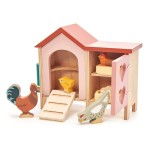 Drewniane figurki do zabawy - kurnik z kurami / Tender Leaf Toys