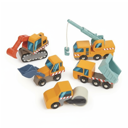 Drewniane pojazdy budowlane / Tender Leaf Toys