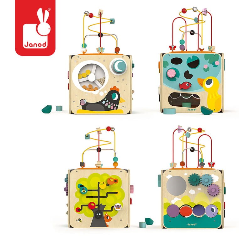 Wielofunkcyjna kostka edukacyjna z pętlą duża / Janod