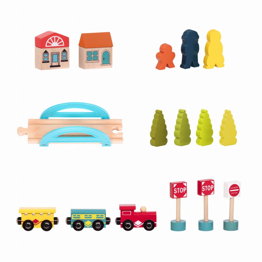Kolejka górska - zestaw z drewnianymi torami / B.Toys