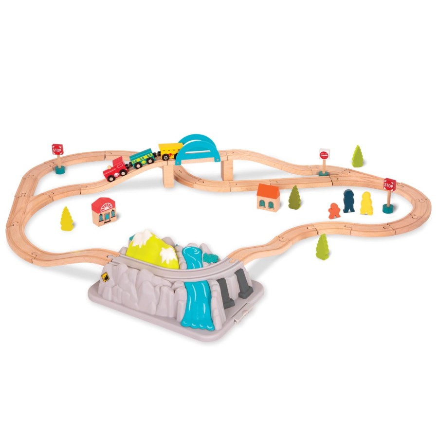Kolejka górska - zestaw z drewnianymi torami / B.Toys