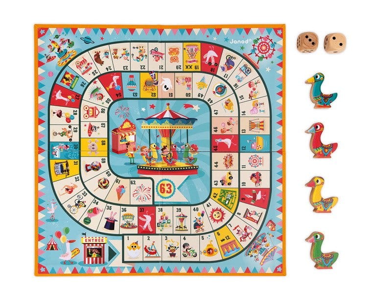 Gra wyścig Gąski na karuzeli Carrousel / Janod