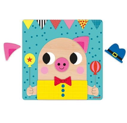 Układanka drewniana magnetyczna Zwierzątka / Janod